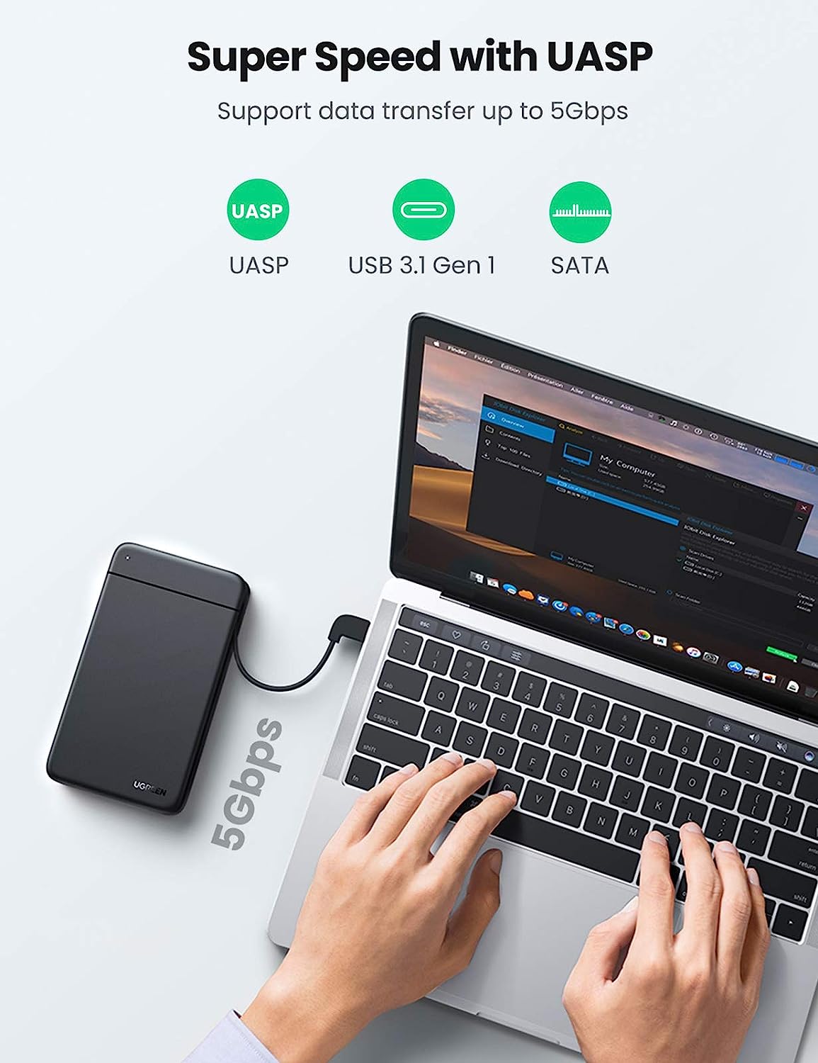 UGREEN USB C Hard Drive Enclos - đánh giá và giá Sata Ssd